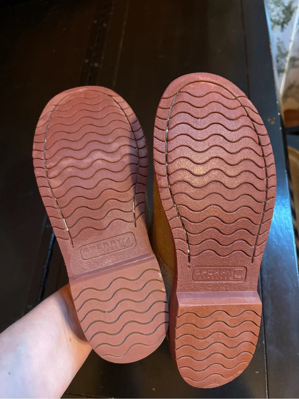 Sperry Kids Suede Lace-Up Shoes in Tan